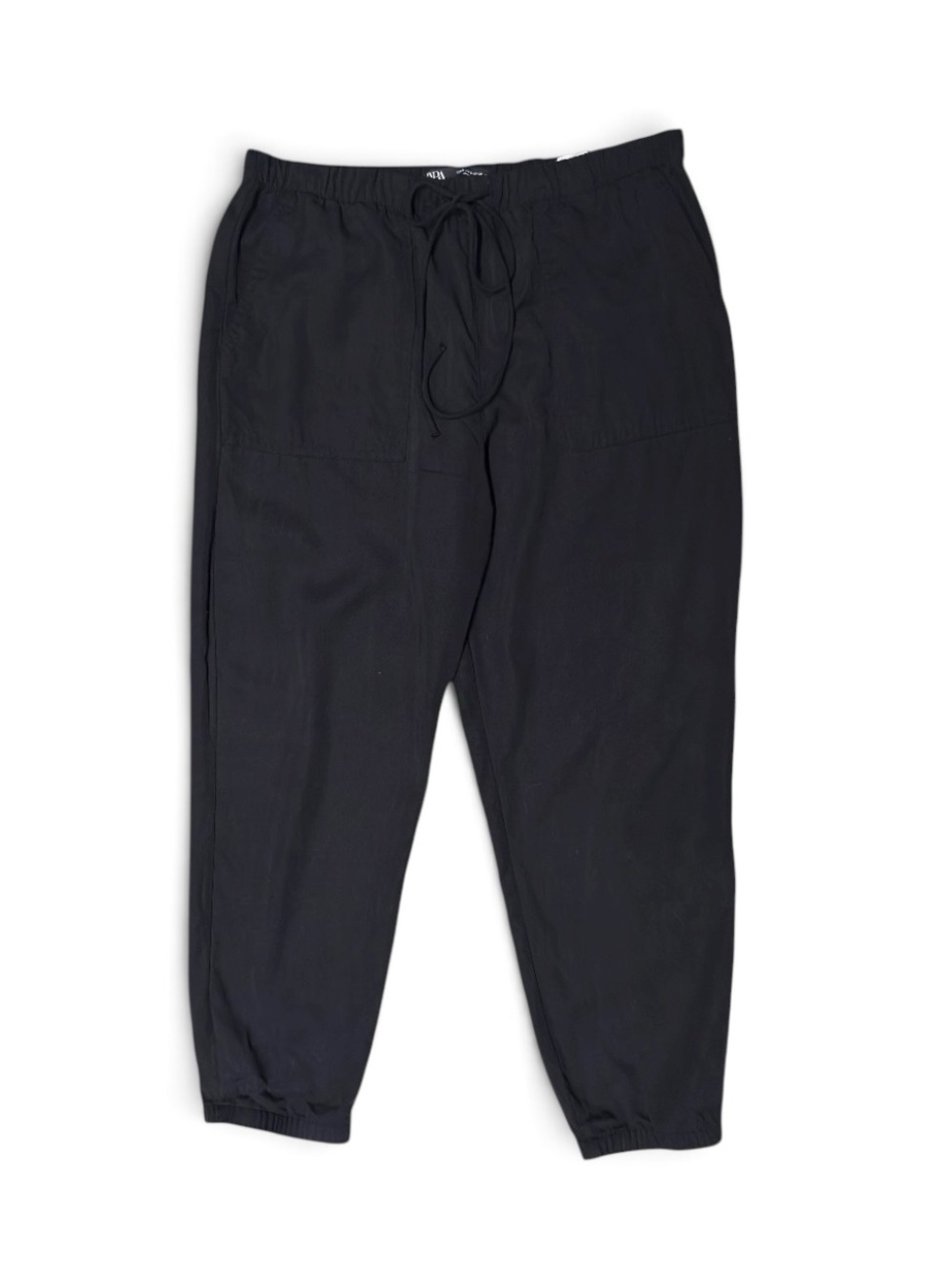 ZARA 100% Lyocell Cargo Jogger Pants Black Size S